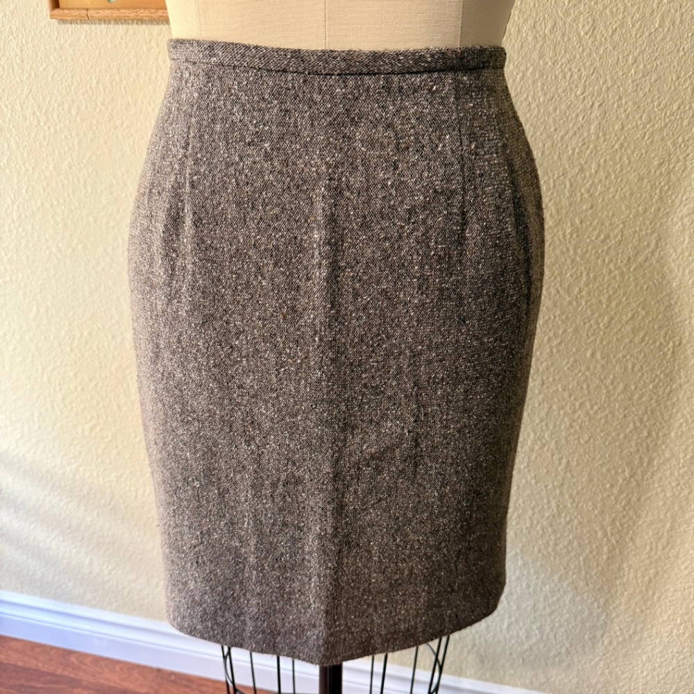 Vintage Wool Silk Blend Pencil Skirt Size 2